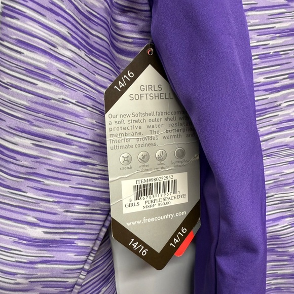 Free Country Purple Kids Jacket - Picture 4 of 8